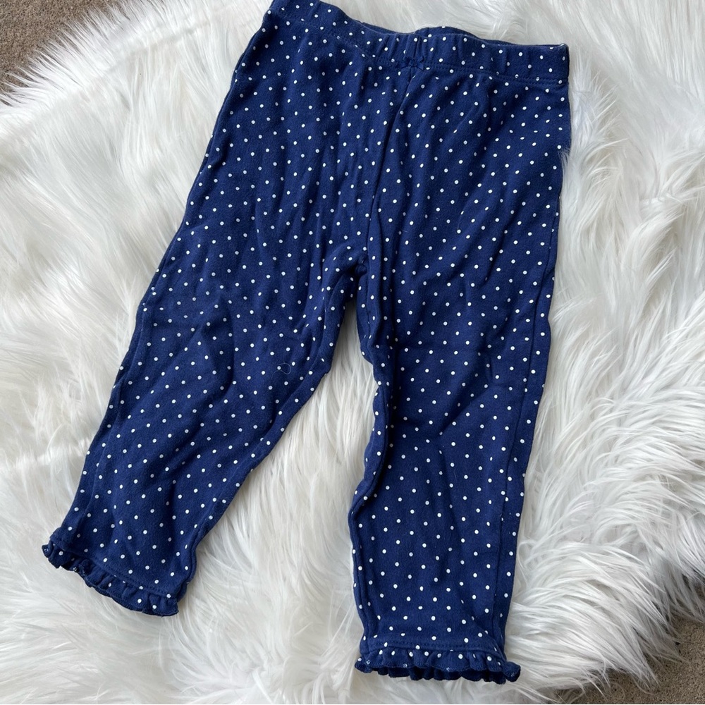 Carter’s Navy Blue and White Polka Dot Leggings Pants